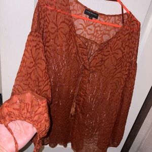 Lane Bryant Women's Rust Top